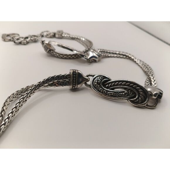 Brighton vintage silver-tone metal chain-link belt 32" extends to 36" - Picture 11 of 11